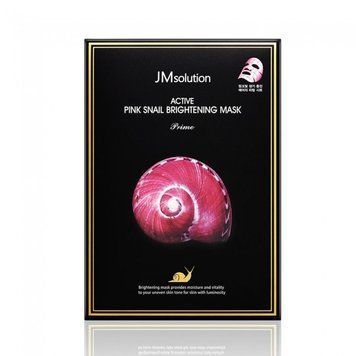 Тканинна маска з муцином равлика JMsolution Active Pink Snail Brightening Mask, 30мл