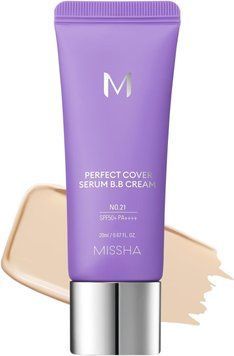 ВВ-крем для обличчя Missha Perfect Cover Serum BB Cream №21 Light Beige, 20мл